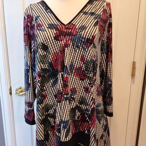 Avenue Floral & Striped Tunic